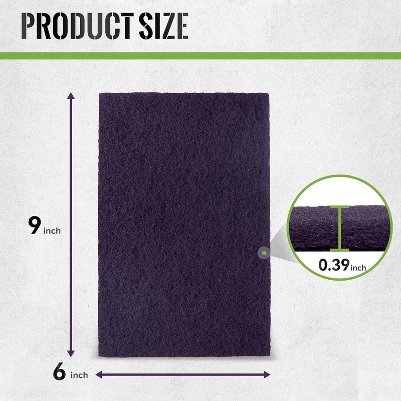 SANDPROX Scuff Pad 6” x 9” Purple 600 Grit Scuff Pads for Paint Prep, Pack of 10,Automotive Abrasive Pads for Scuffing,Sanding,Scouring,Surface Adhesion Preparation - Image 2